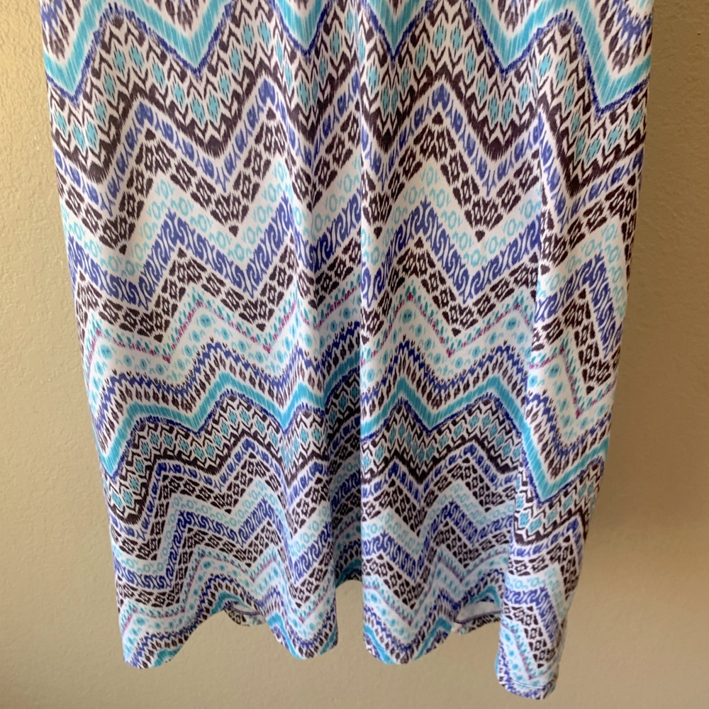 PRANA Chevron Print Blue Purple Golf Tennis Athletic Dress Size XL - Picture 7 of 9